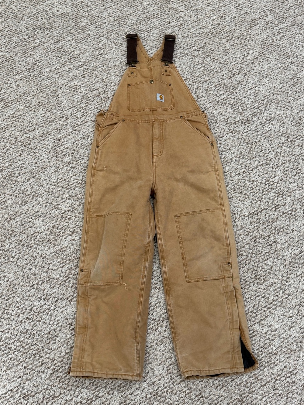 Carhartt Kids' Brown Duck Overalls
